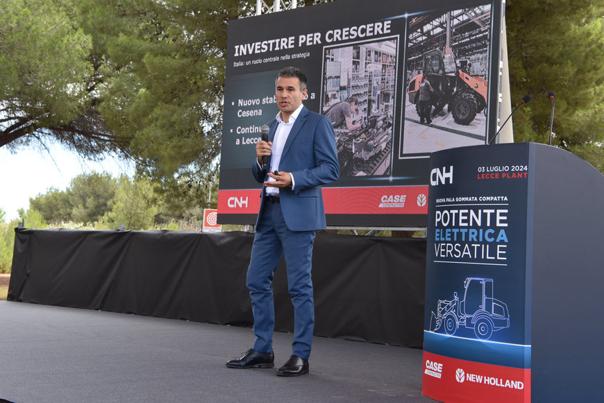 CNH weiht die Produktionslinie für elektrische Kompaktradlader in Lecce ein