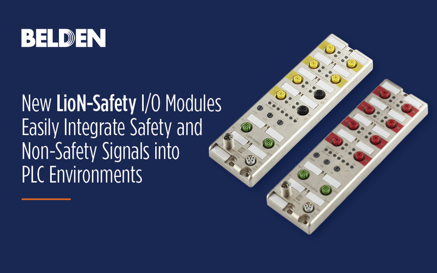 Belden führt neue Safety I/O-Module für funktionale Sicherheit in hochautomatisierten Prozessen ein